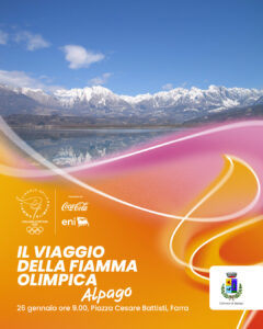 La Fiamma Olimpica ad Alpago il 26 gennaio: iniziative per scuole, famiglie e associazioni