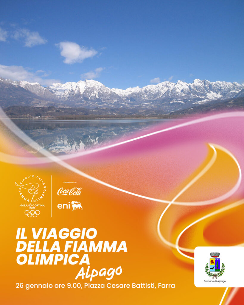 La Fiamma Olimpica ad Alpago il 26 gennaio: iniziative per scuole, famiglie e associazioni