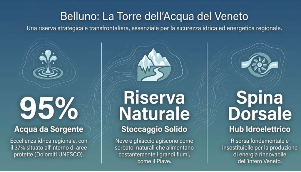 Belluno è la ‘torre dell’acqua’ del Veneto