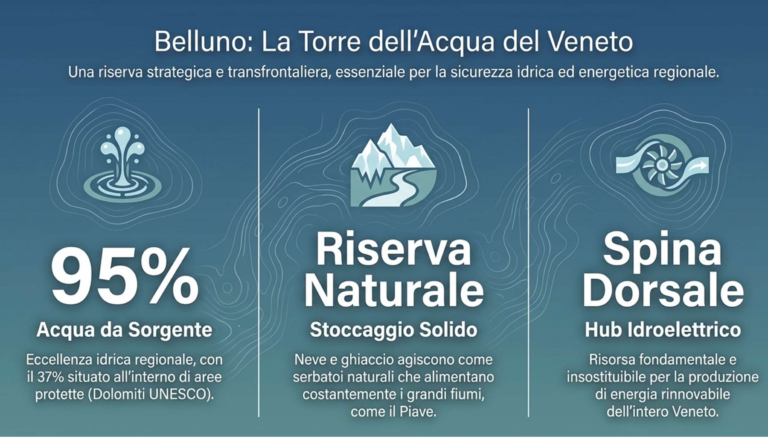 Belluno è la ‘torre dell’acqua’ del Veneto