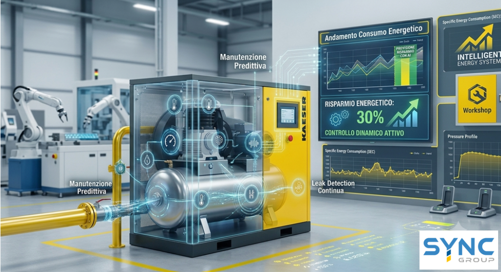 Da Sync Group integrazione dell’Ia per ridurre i consumi di aria compressa