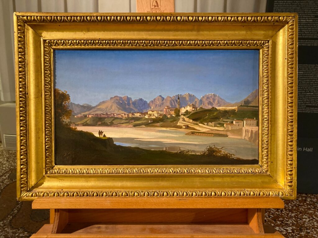 Una veduta di Caffi in prestito al museo civico di Belluno